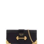 Prada Black Flap-Top Cahier Clutch Bag