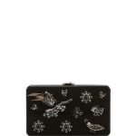 Prada Black Flora Plexi Clutch Bag