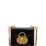 Prada Black Spazzolato Micro Lock Bag