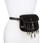 Prada Black Velvet Small Corsaire Belt Bag