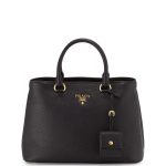 Prada Black Vitello Daino Tote Bag