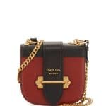 Prada Black/Brown Mini Curved Crossbody Bag