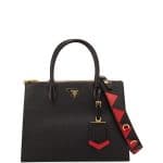 Prada Black/Red Paradigme Tote Bag