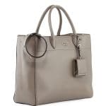 Prada Light Gray City Tote Bag with Studded Strap