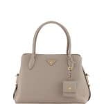 Prada Light Gray Vitello Daino Medium Top Handle Bag