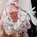 Prada White Printed Mini Top Handle Bag - Resort 2018