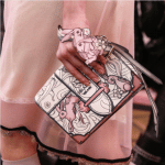 Prada White/Pink Ribbon Printed Cahier Bag - Resort 2018