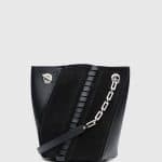 Proenza Schouler Black Leather/Suede Hex Mini Bucket Bag