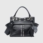 Proenza Schouler Black Studded Curl Top Handle Bag