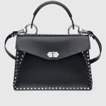 Proenza Schouler Black Studded Hava Medium Top Handle Bag