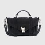 Proenza Schouler Black Suede PS1+ Tiny Bag