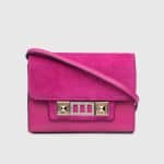Proenza Schouler Peony Plum Leather/Suede PS11 Wallet On A Strap Bag
