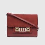 Proenza Schouler Red Plum Leather/Suede PS11 Wallet On A Strap Bag