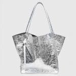 Proenza Schouler Silver Metallic Leather Extra Large Tote Bag