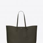 Saint Laurent Army Green Large Shopping Tote Bag