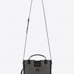 Saint Laurent Black Medium Charlotte Studded Messenger Bag