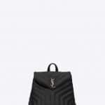 Saint Laurent Black Y Matelasse Small Loulou Backpack Bag