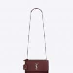 Saint Laurent Dark Red Medium Sunset Satchel Bag