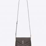 Saint Laurent Earth Grey Y Matelasse Toy Loulou Strap Bag