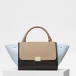 Celine Beige Bullhide Calfskin Small Trapeze Bag