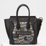 Celine Bergamote Painted Watersnake Micro Luggage Bag