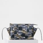 Celine Bergamote Painted Watersnake Tri-Fold Clutch on Chain Bag