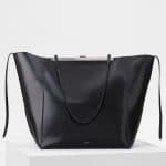 Celine Black Cabas Clasp Bag