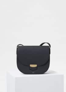 Celine Black Grained Calfskin Compact Trotteur Bag