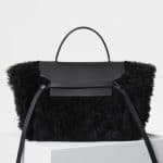 Celine Black Shearling Mini Belt Bag