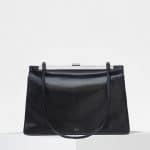 Celine Black Soft Medium Clasp Bag