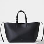 Celine Black Studded Handle Small Soft Cabas Phantom Bag