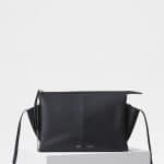 Celine Black Tri-Fold Clutch on Chain Bag