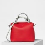 Celine Bright Red Small Soft Cube Bag