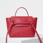 Celine Bright Red Smooth Calfskin Micro Belt Bag