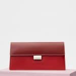 Celine Bright Red/Merlot Bicolour Clutch Bag