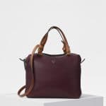 Celine Burgundy Small Soft Cube Bag