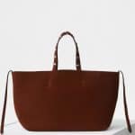 Celine Chocolate Suede Small Soft Cabas Phantom Bag