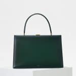 Celine Dark Green Box Calfskin Medium Clasp Bag