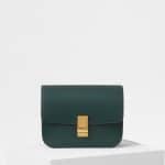 Celine Dark Green Medium Classic Box Bag