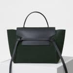 Celine Dark Green Suede Mini Belt Bag