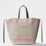 Celine Dark Pink Canvas Large Cabas Phantom Bag