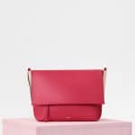 Celine Dark Pink Flap Clasp Bag