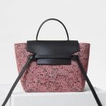 Celine Dark Pink Fuzzy Jacquard Micro Belt Bag