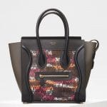 Celine Dark Pink Painted Watersnake Micro Luggage Bag