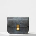 Celine Dark Taupe Lizard Medium Classic Box Bag