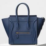 Celine Marine Baby Drummed Calfskin Micro Luggage Bag