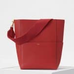 Celine Merlot Seau Sangle Bag