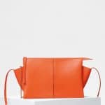 Celine Orange Tri-Fold Clutch on Chain Bag