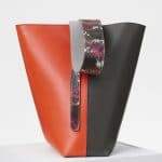 Celine Orange/Stone Shiny Smooth Calfskin/Painted Watersnake Small Twisted Cabas Bag