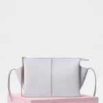 Celine Pearl Grey Tri-Fold Clutch on Chain Bag